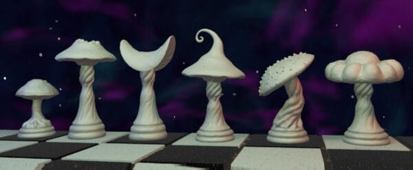 Mushroom Chess Set Digital Files STL for 3D Printing