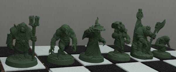 ManBear Chess Set Digital Files STL for 3D Printing